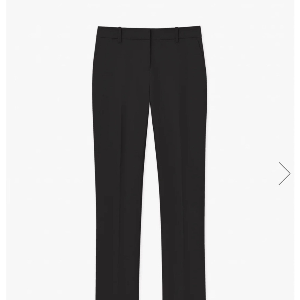 Lafayette 148 Womens Manhattan Cigarette Black Wool Rich Blend Pants Ankle 10‎